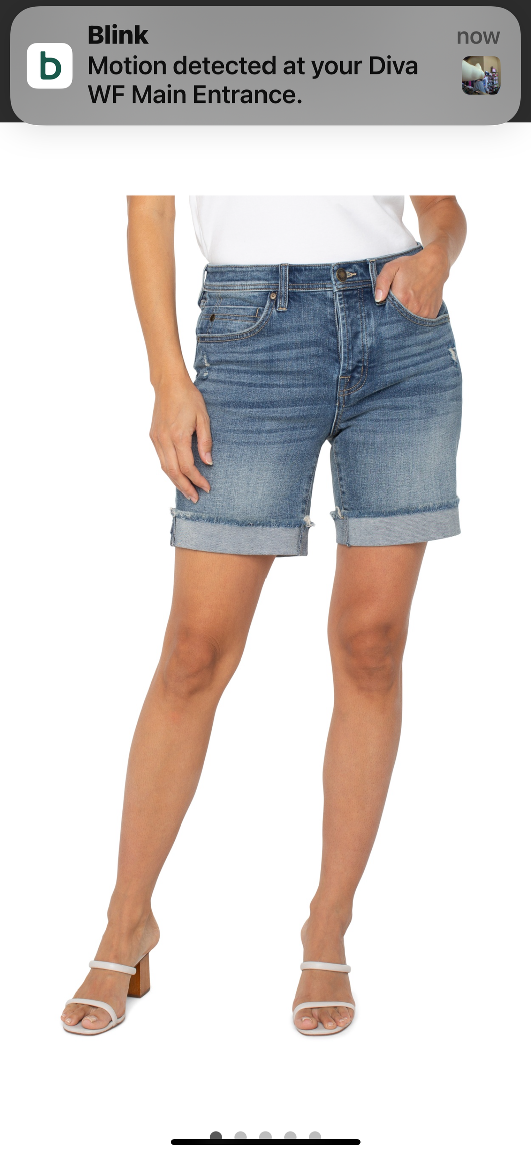 Liverpool LM9236VH The Keeper Fray Cuff Short