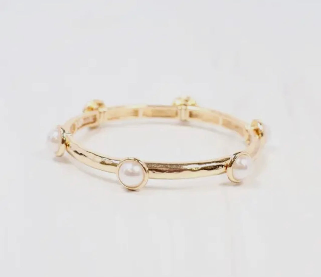 Caroline Hill Mona Pearl Stretch Bracelet