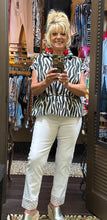 Load image into Gallery viewer, Tru Luxe T26351BM Zebra Print Top
