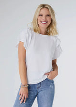 Load image into Gallery viewer, Mandy Cap Sleeve Ruffle Tee
