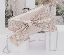 Load image into Gallery viewer, H&amp;D Rhinestone Bow Clutch
