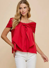 Load image into Gallery viewer, TCEC CT9079 Off Shoulder Bow Top
