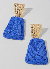 Load image into Gallery viewer, Faux Straw Dangle Earrings
