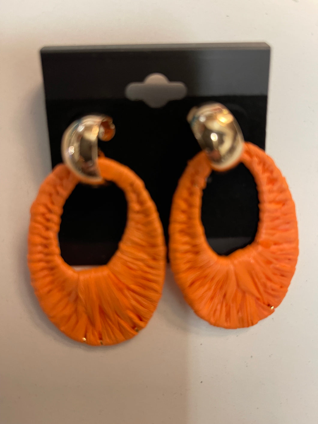 Diva Woven Oval Hoops Gold Post