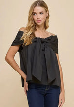 Load image into Gallery viewer, TCEC CT9079 Off Shoulder Bow Top
