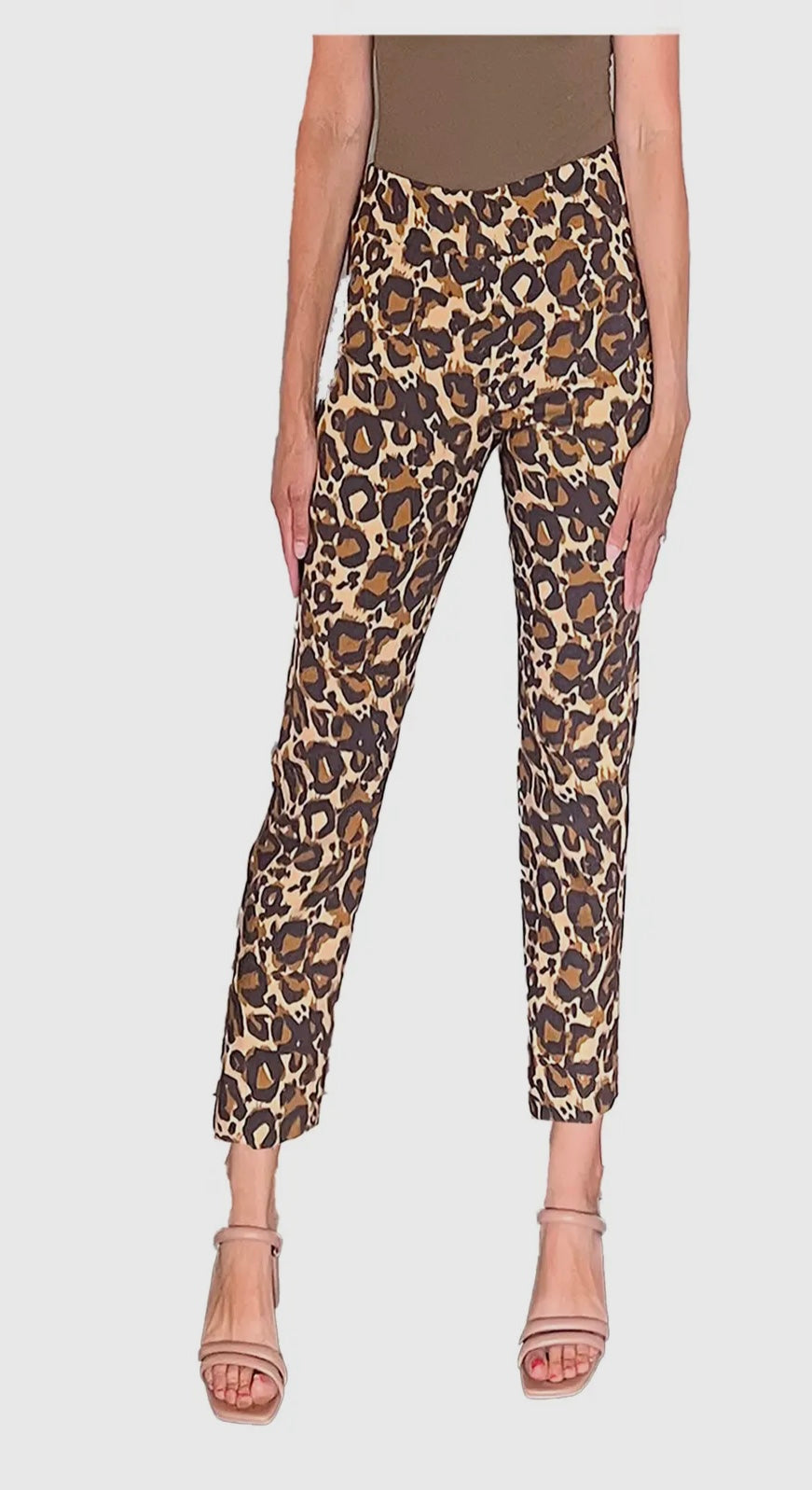 Krazy Larry P507 Leopard Pull on Pant
