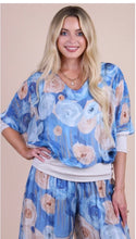 Load image into Gallery viewer, Gigi Moda 3281BB Bloom Brushstroke Banded Silk Blouse
