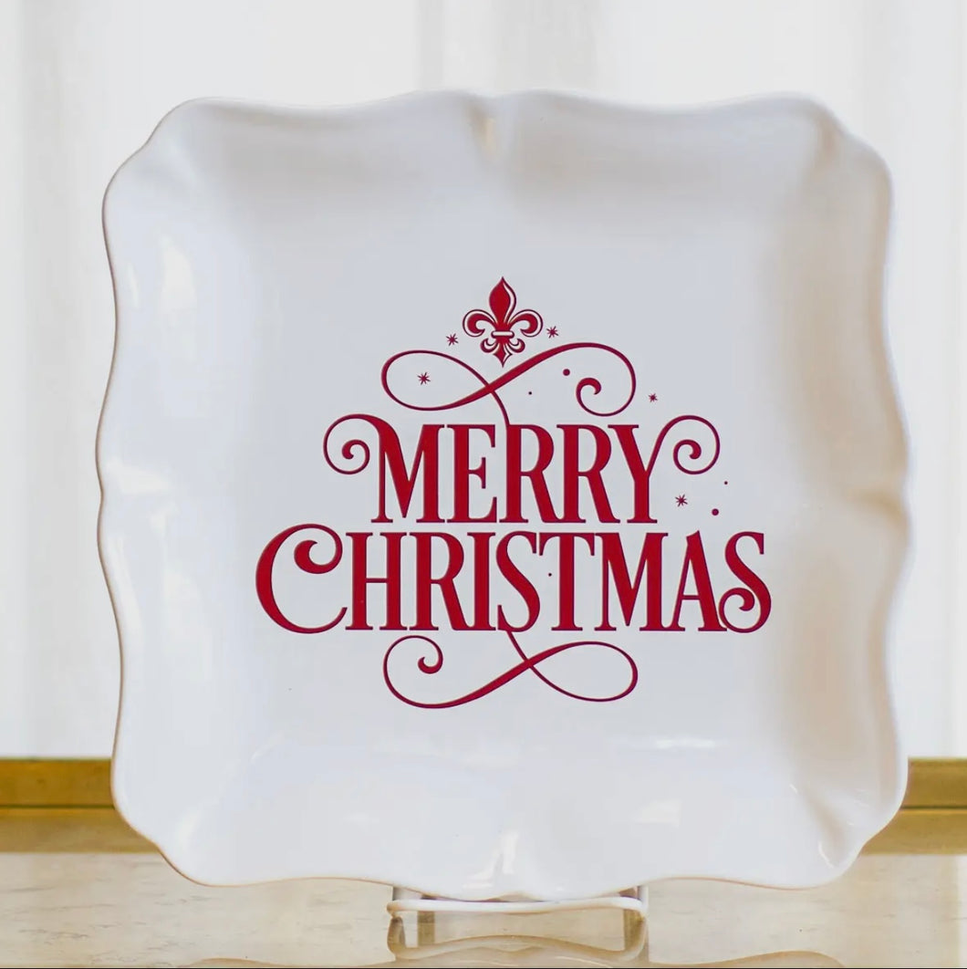 The Royal Standard Fleur Merry Christmas Platter