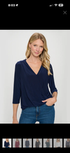 Load image into Gallery viewer, Last Tango 3/4 Sleeve Hi Lo V Neck
