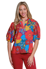 Load image into Gallery viewer, Tru Luxe T35472BM Split Neck Print Top
