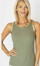 Load image into Gallery viewer, Tank Top With Gold Detail 83775
