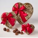 Sweet Shop USA Chocolate Covered Truffles in Large Leopard Heart Box 14 pieces