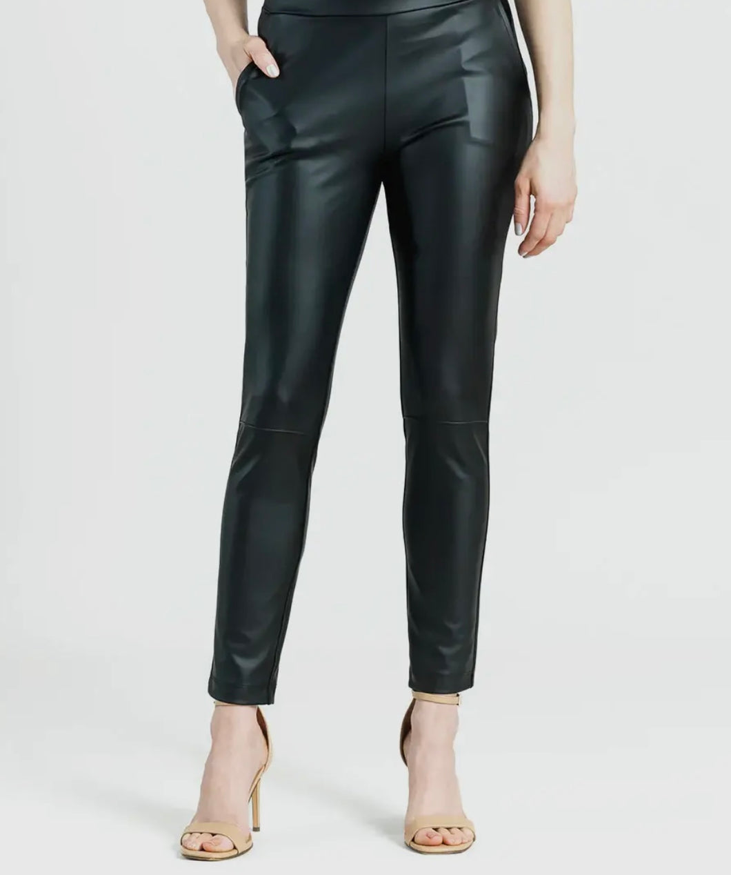 Clara SunWoo PT22L Liquid Leather Pull on Pant W/Pockets