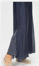 Load image into Gallery viewer, Look Mode 7313 Side Slit Silk Pant W/Sequins
