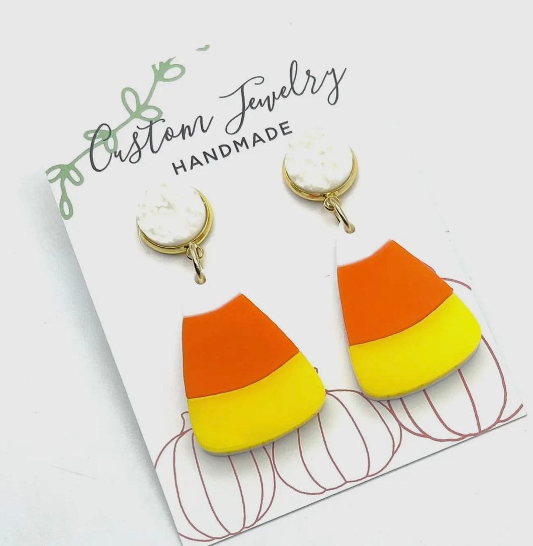 Candy Corn Earrings