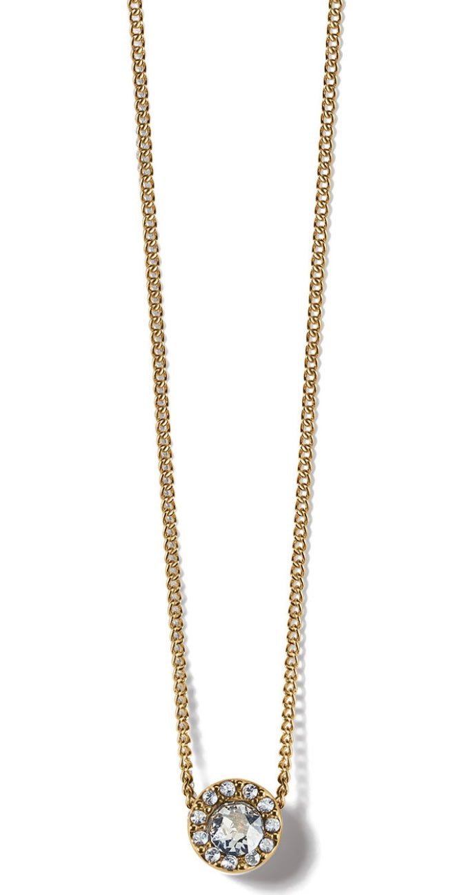 Brighton JM0072 Illumina Mini Gold Solitaire Necklace