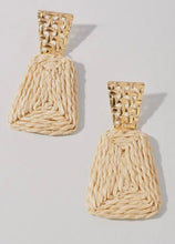 Load image into Gallery viewer, Faux Straw Dangle Earrings
