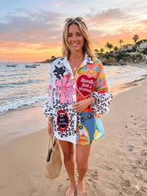 Load image into Gallery viewer, Loowie ZOSH2WH Beach Scene Print Shirt
