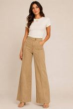 Load image into Gallery viewer, STRUCTURED HIGH WAISTBAND WASHED WIDE LEG PANTS FP60192
