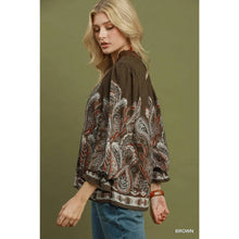 Load image into Gallery viewer, Paisley Border Print Blouse
