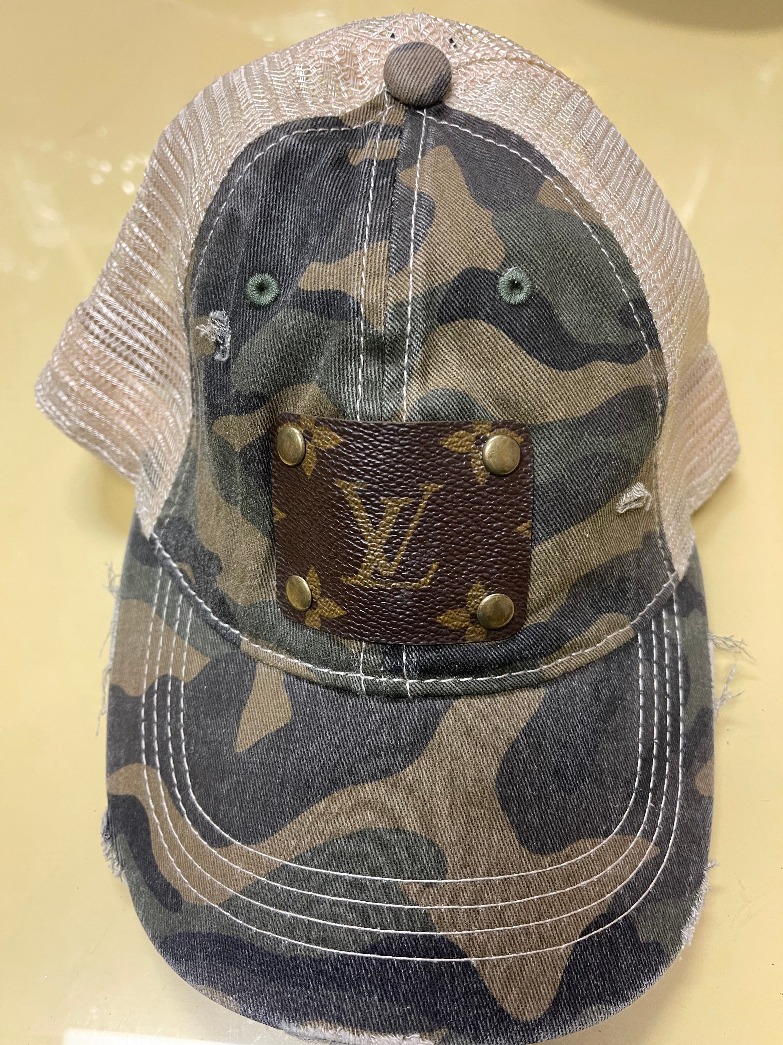 Keep It Gypsy, Accessories, Upcycled Leopard Louis Vuitton Trucker Black  Mesh