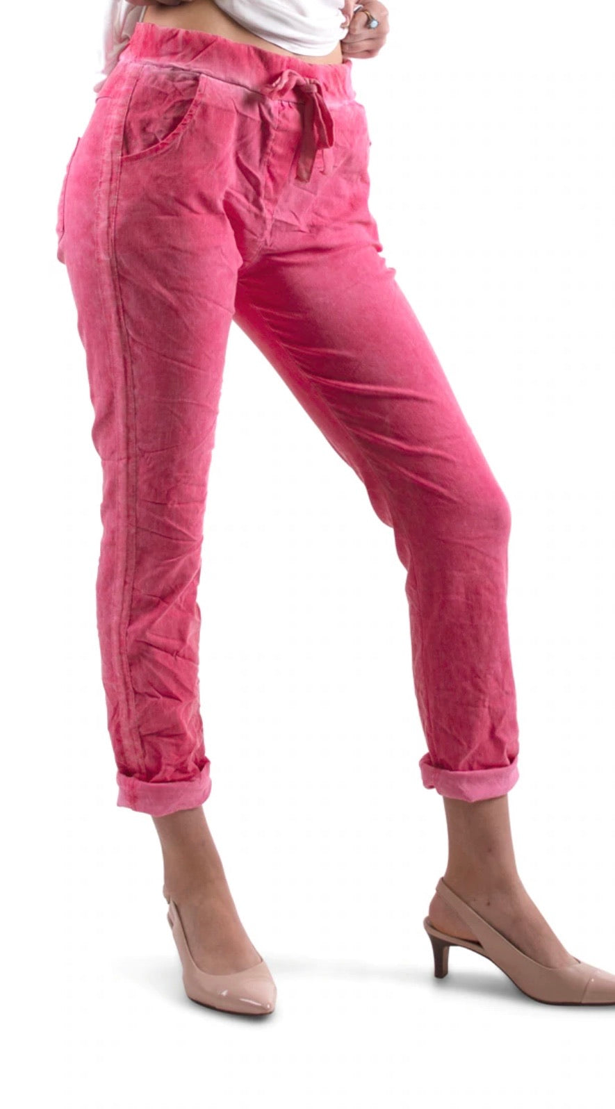 Gigi Moda 2632 Hot Pink Crop Pant